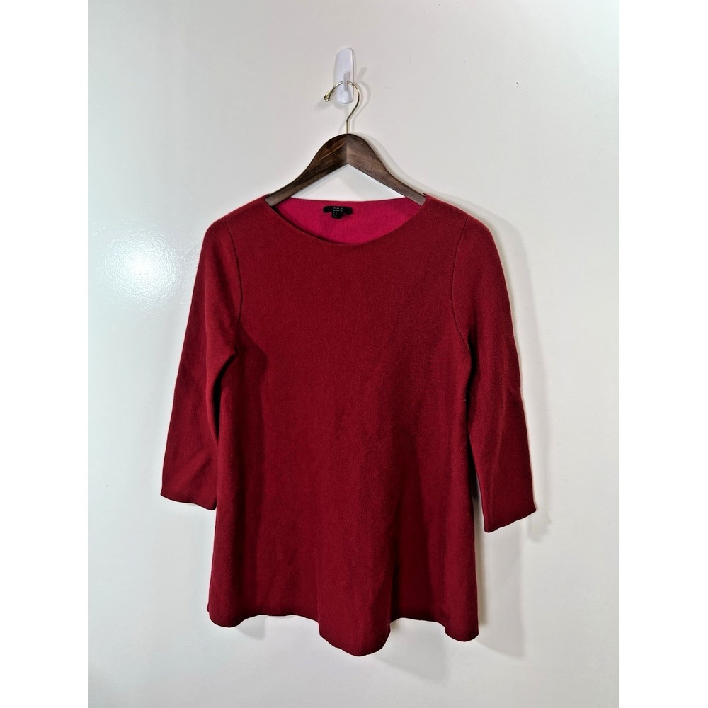 COS Womens Wool Sweater M Minimalist Scandi Quiet Luxury Smart Casual Workwear